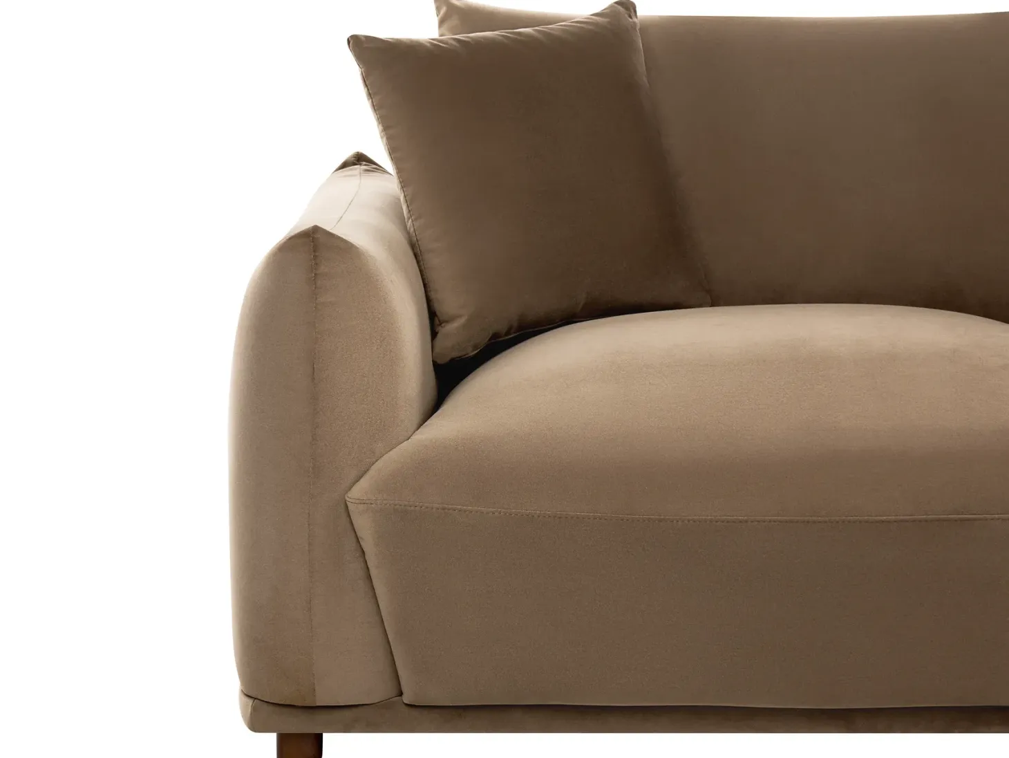 Sofa 3 personers JUBEK Velour Brun