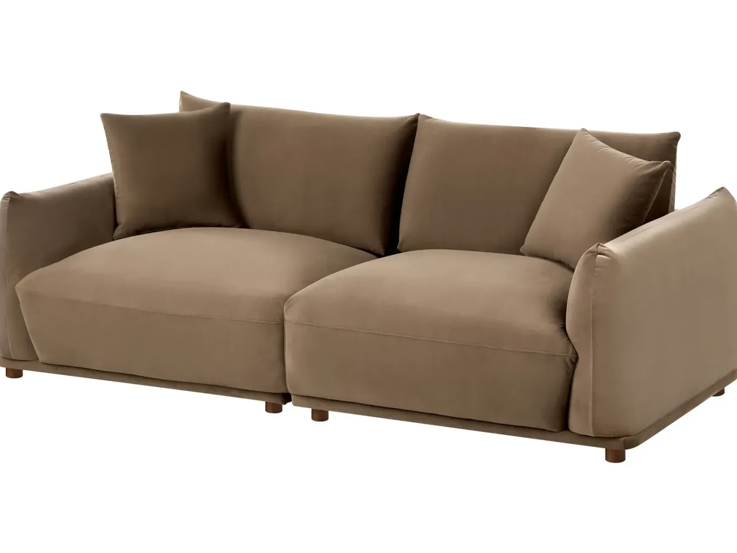 Sofa 3 personers JUBEK Velour Brun
