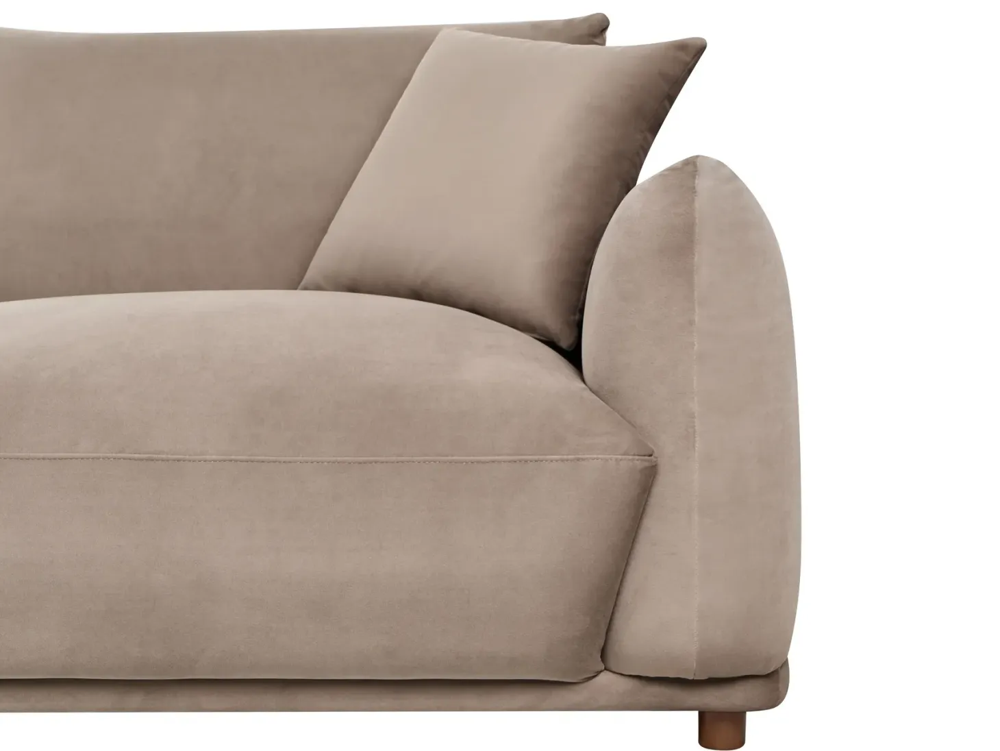 Sofa 3 personers JUBEK Velour Brungrå