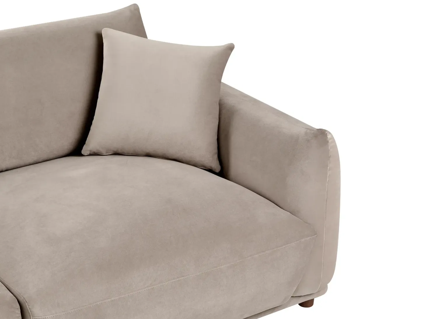 Sofa 3 personers JUBEK Velour Brungrå