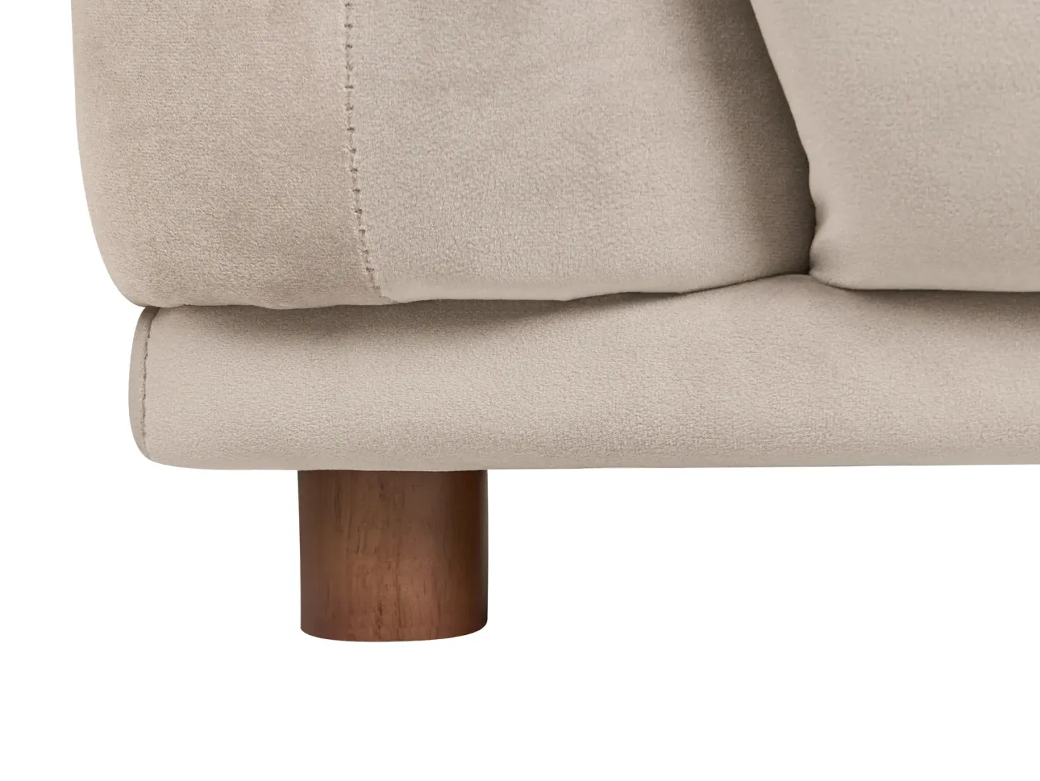 Sofa 3 personers JUBEK Velour Brungrå