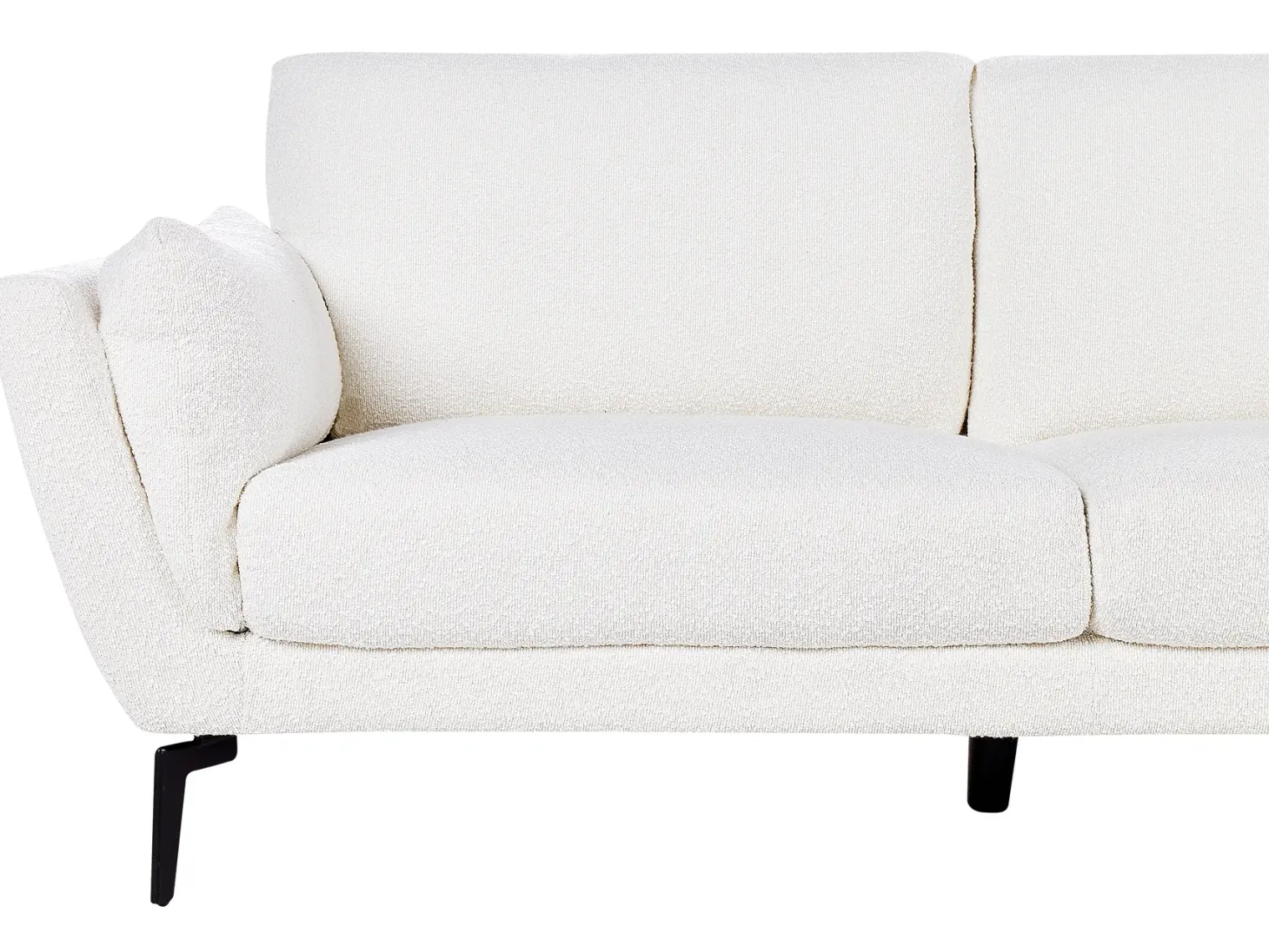 Sofa 3 personers KANSSELI Boucle Hvid