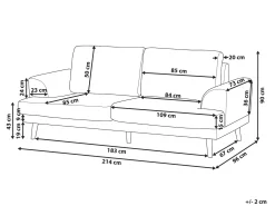 Sofa 3 personers KILDAL Lys Beige