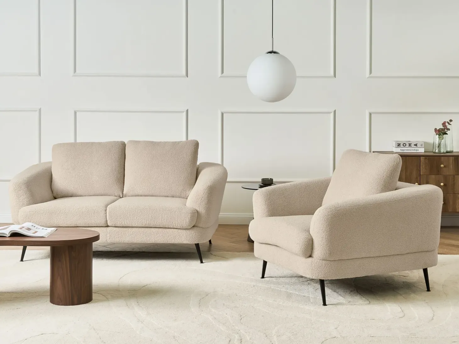 Sofa 2 personers KJAER Boucle Lys Beige