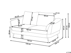 Sofa 2 personers KJAER Chenille Brungrå