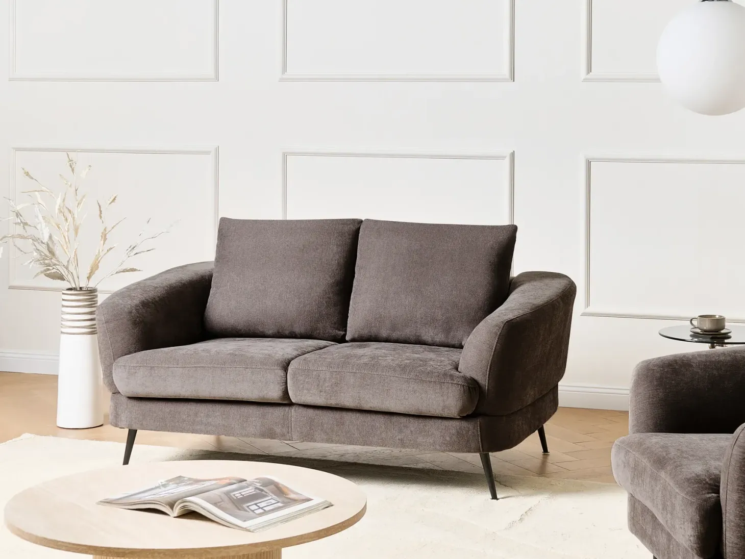 Sofa 2 personers KJAER Chenille Brungrå