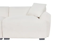 Sofa 3 personers KORIO Boucle Cremehvid
