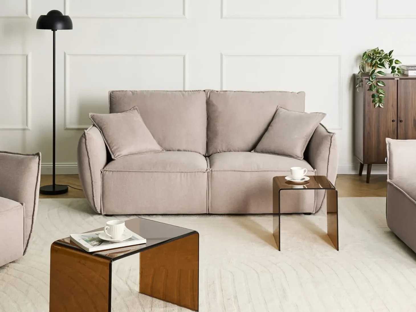 Sofa 3 personers KUNES Brungrå