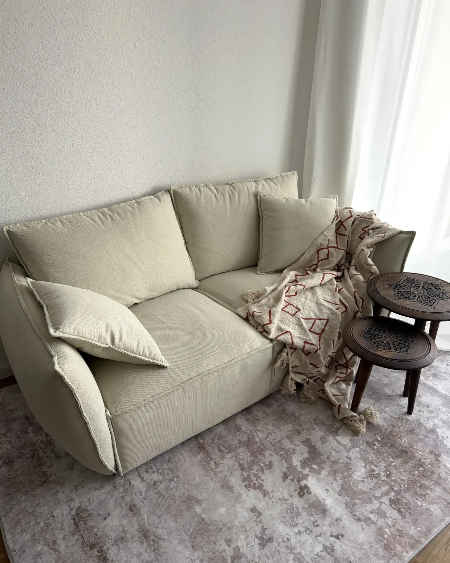 Sofa 3 personers KUNES Lys Beige