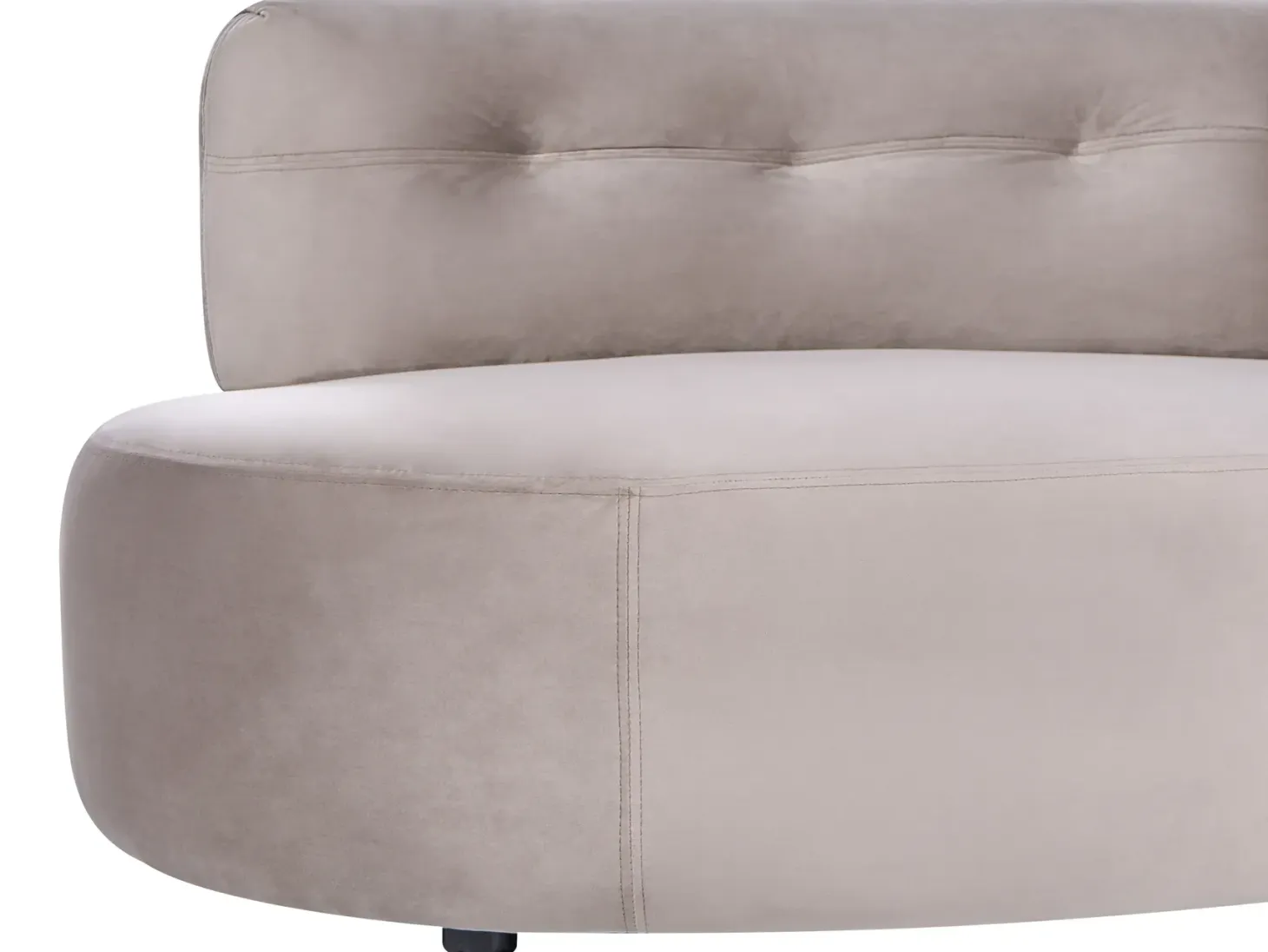 Sofa 3 personers LAERDAL Velour Brungrå