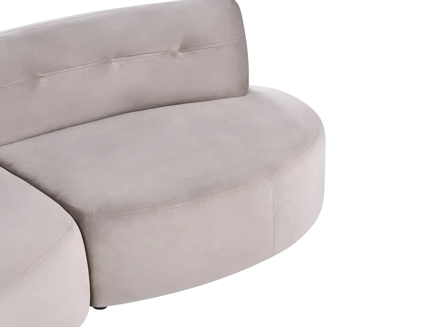 Sofa 3 personers LAERDAL Velour Brungrå