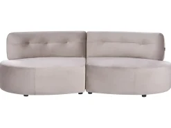 Sofa 3 personers LAERDAL Velour Brungrå