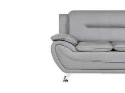 Sofa 2 personers LEIRA Kunstlæder Grå
