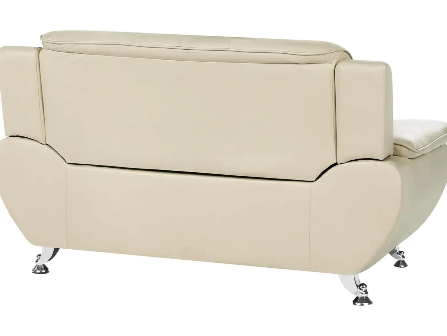 Sofa 2 personers LEIRA Kunstlæder Beige