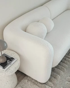Sofa 3 personers LEIREN Boucle Hvid