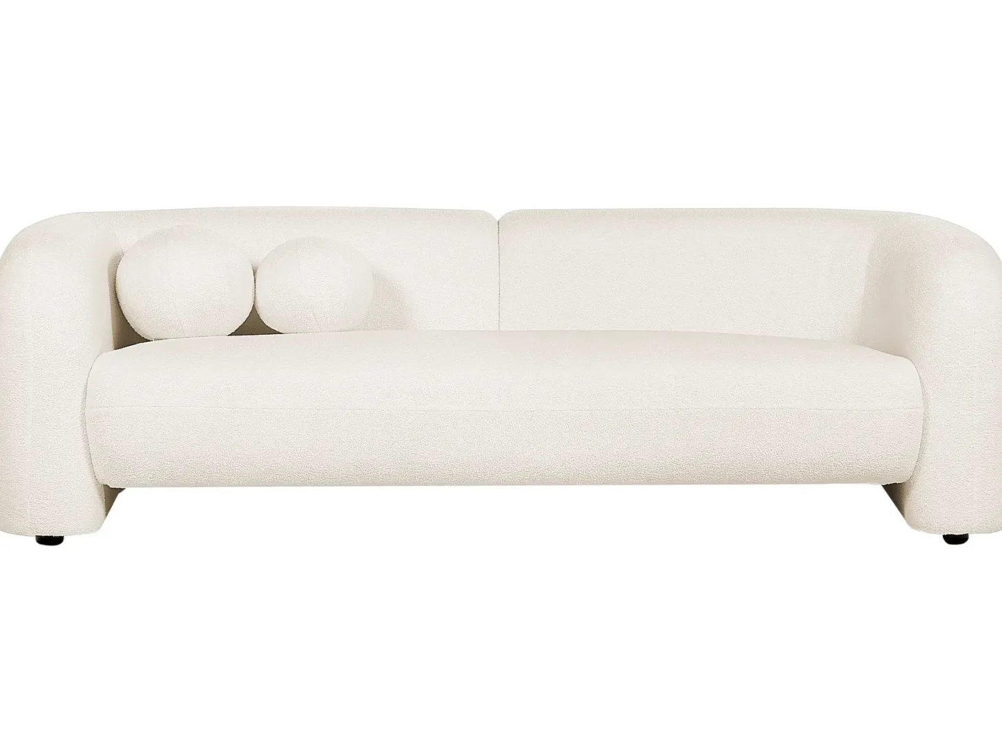 Sofa 3 personers LEIREN Boucle Hvid