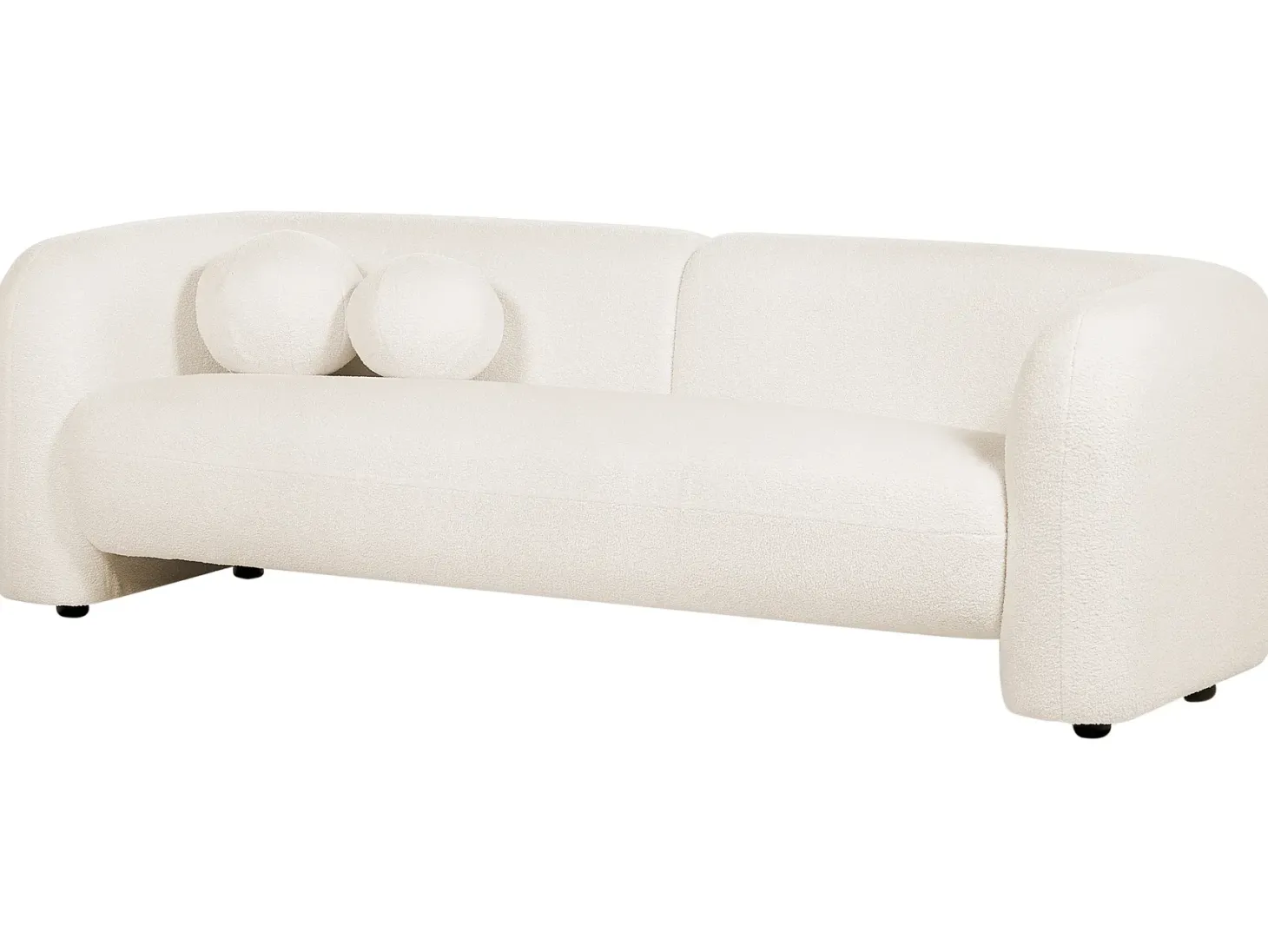 Sofa 3 personers LEIREN Boucle Hvid