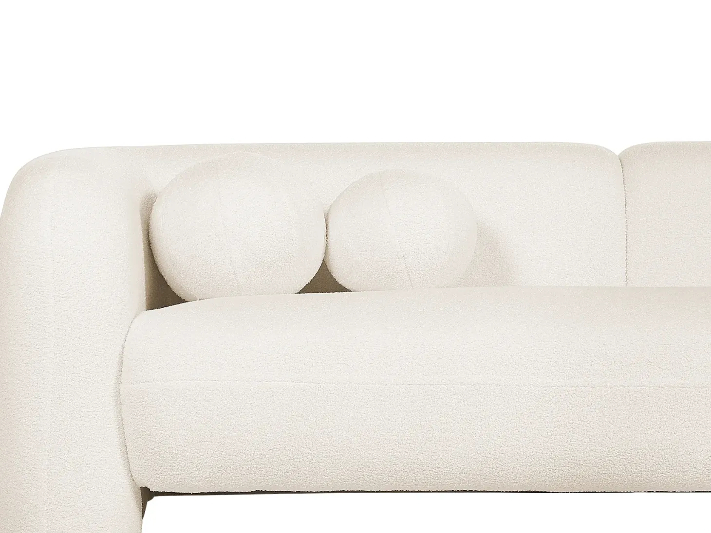 Sofa 3 personers LEIREN Boucle Hvid