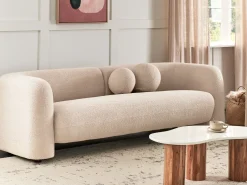 Sofa 3 personers LEIREN Boucle Beige
