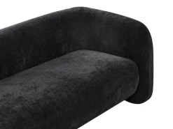 Sofa 3 personers LEIREN Chenille Sort