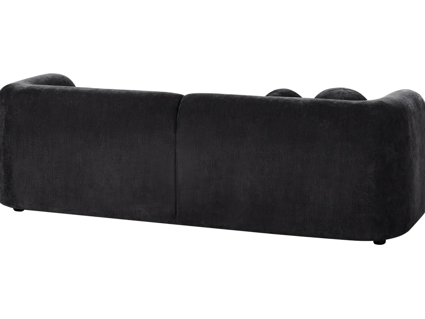 Sofa 3 personers LEIREN Chenille Sort