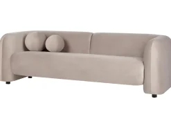 Sofa 3 personers LEIREN Velour Brungrå
