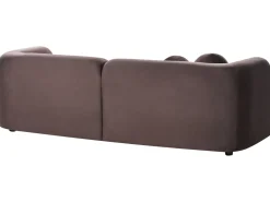 Sofa 3 personers LEIREN Velour Mørkebrun