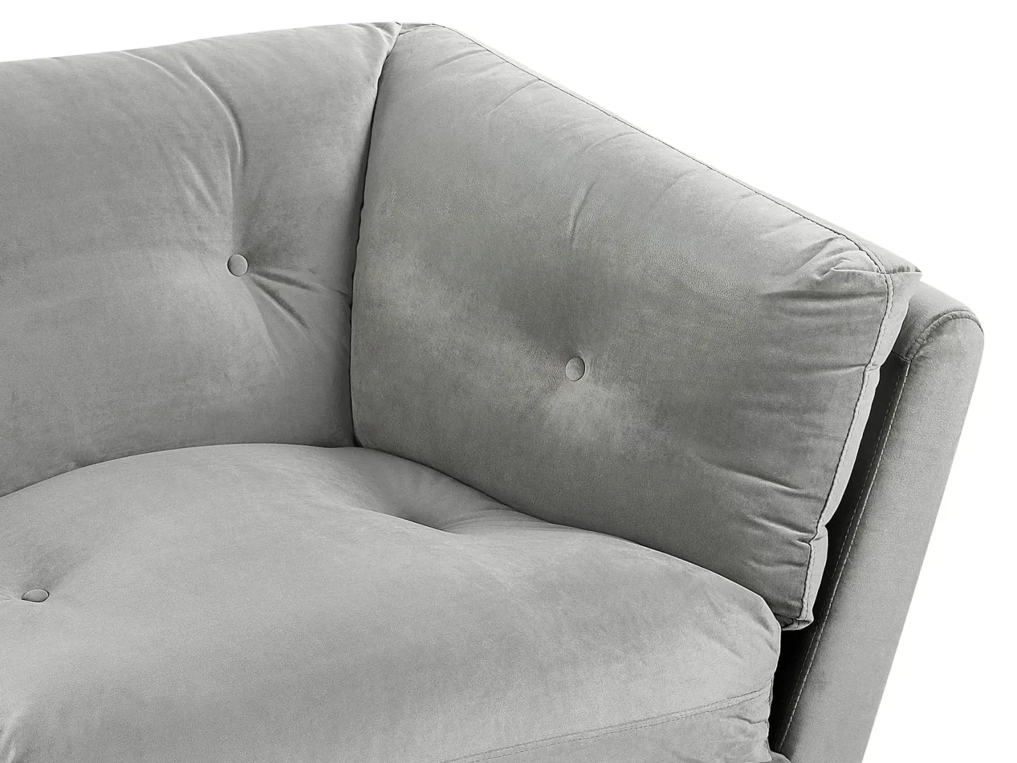 Sofa 3 personers LENVIK Velour Grå