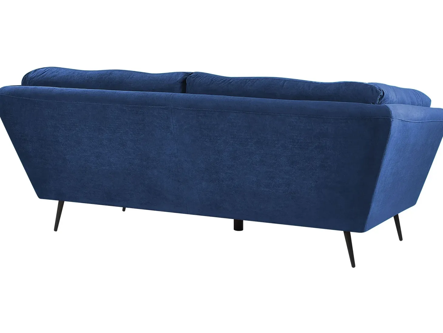 Sofa 3 personers LENVIK Velour Navy Blå