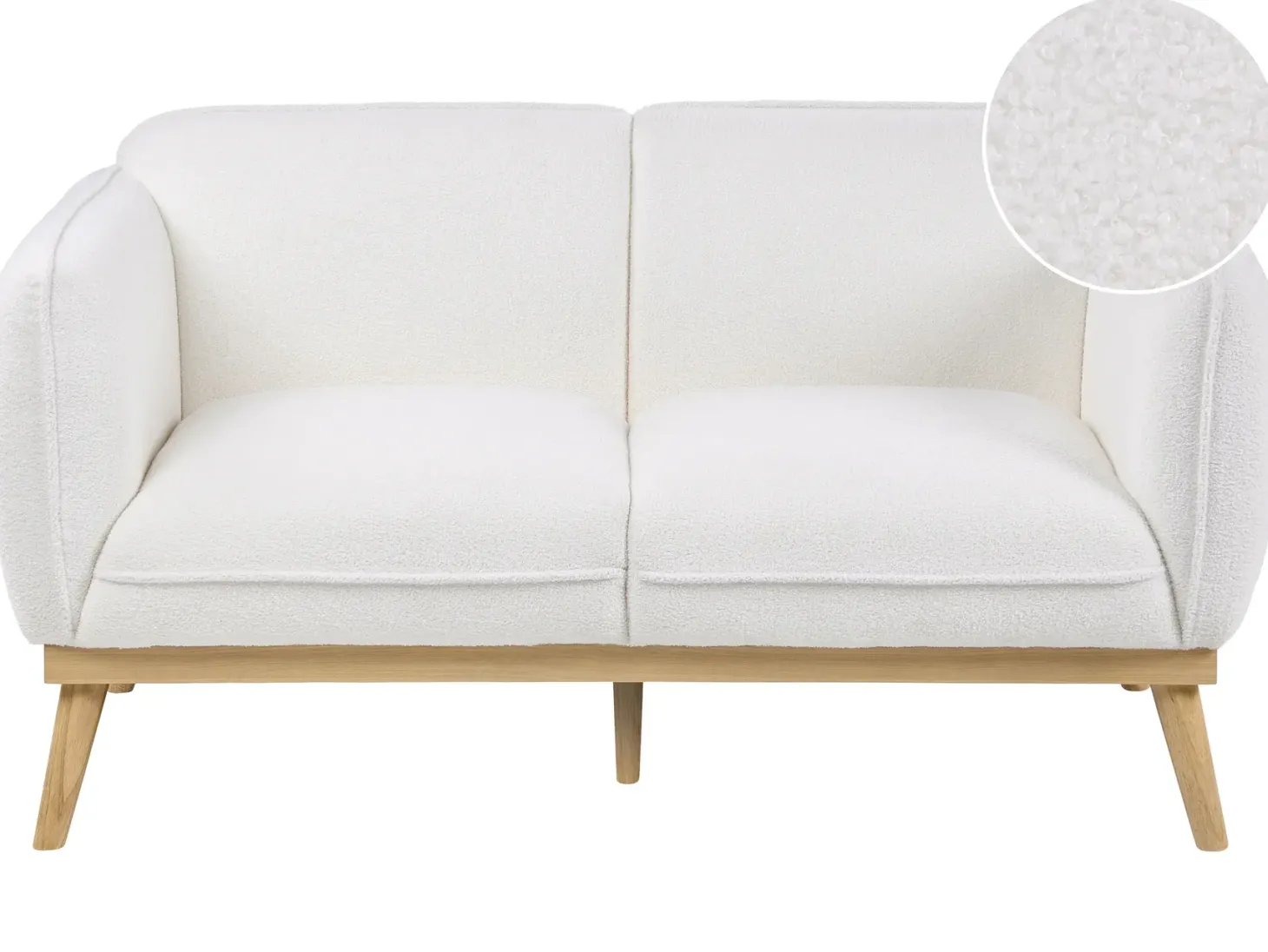 Sofa 2 personers LJUNG Boucle Hvid