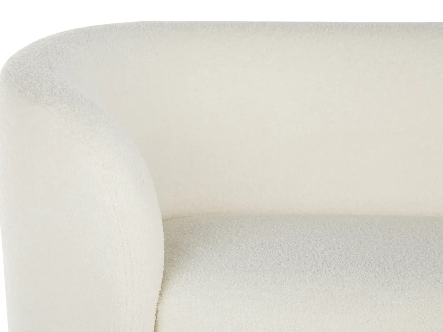 Sofa 3 personers LOEN Boucle Hvid