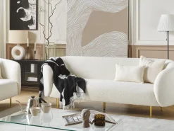 Sofa 3 personers LOEN Boucle Hvid