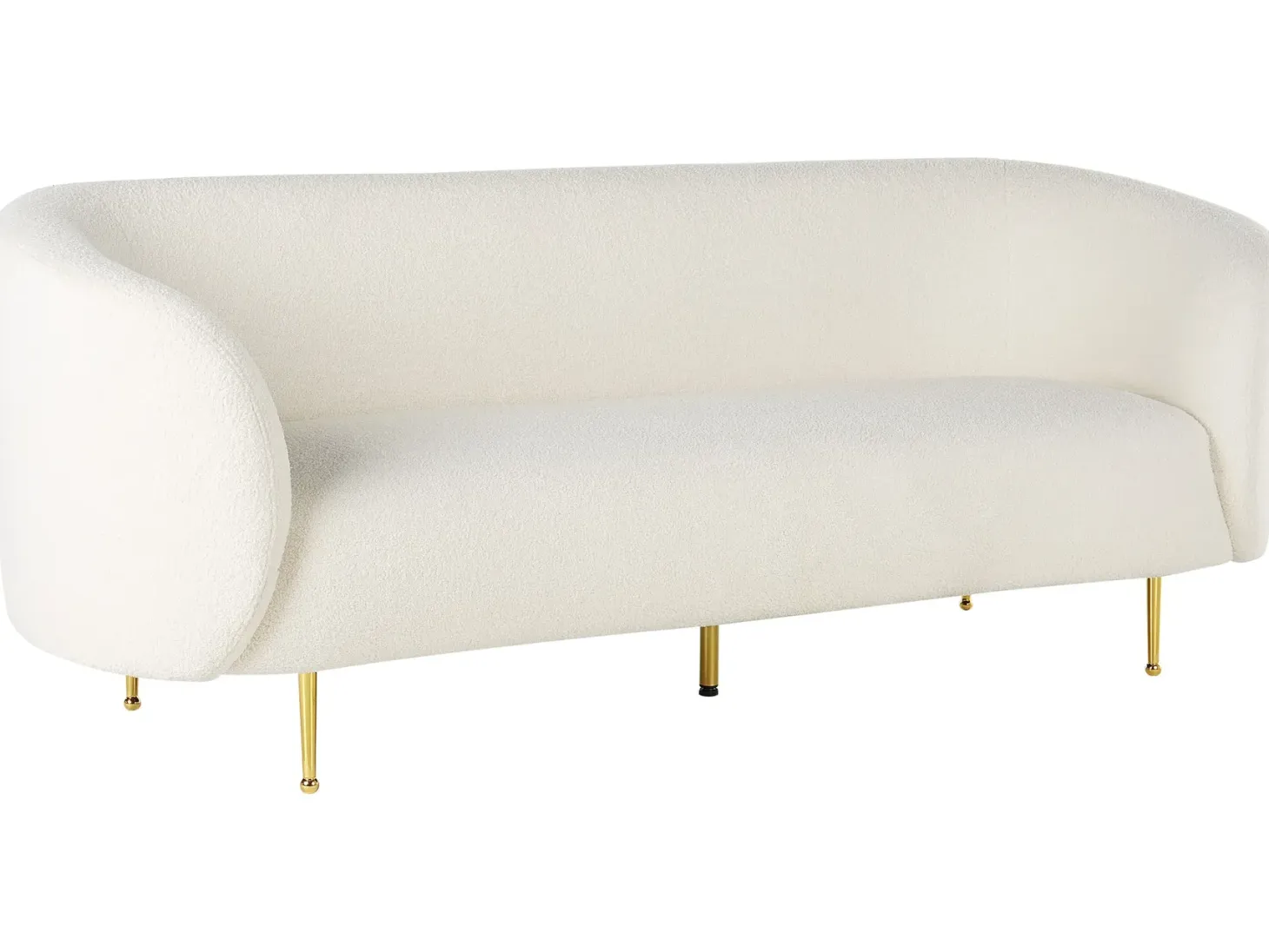 Sofa 3 personers LOEN Boucle Hvid