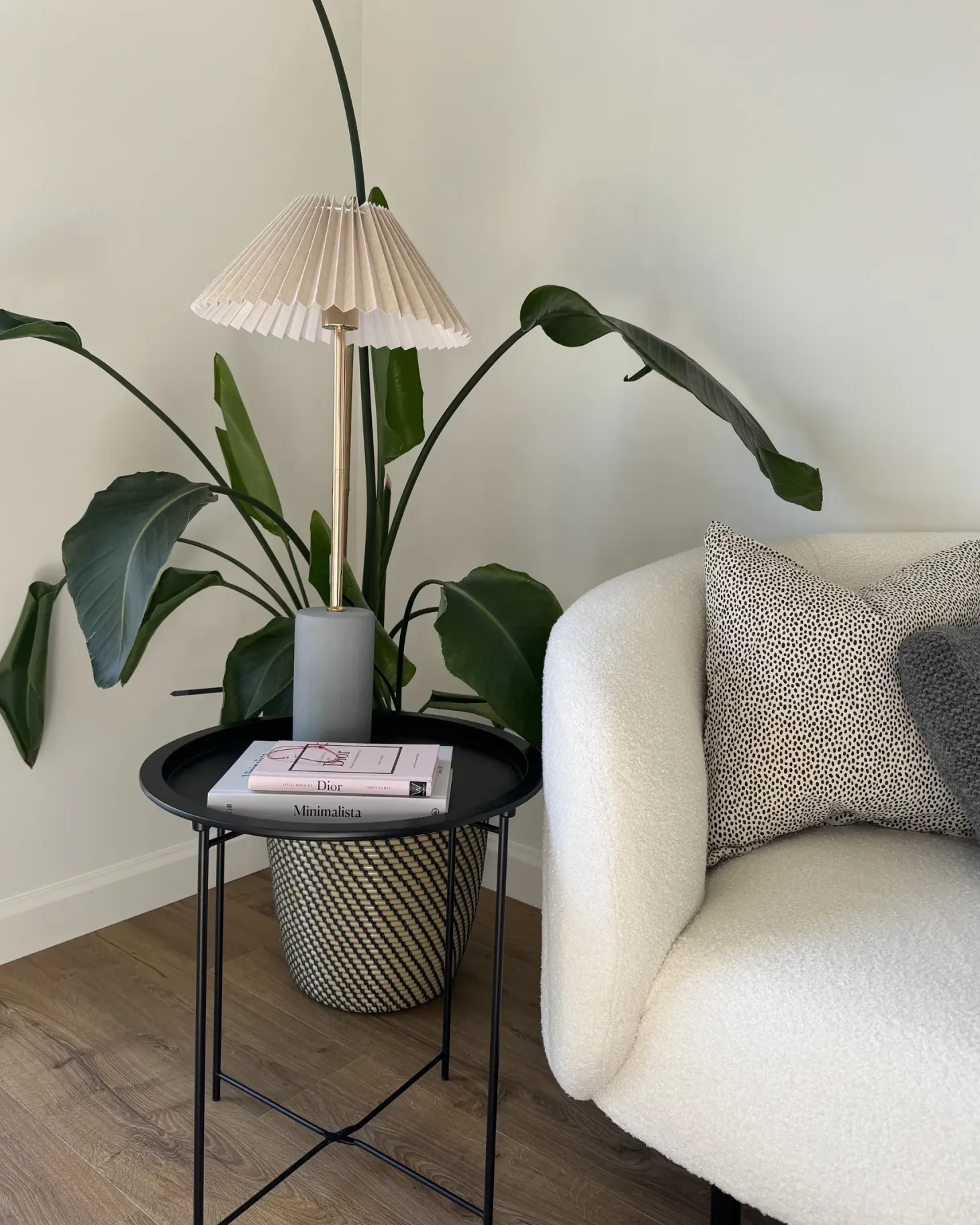 Sofa 3 personers LOEN Boucle Hvid