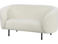 Sofa 2 personers LOEN Boucle Hvid
