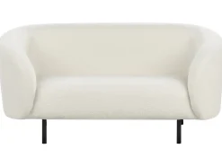Sofa 2 personers LOEN Boucle Hvid