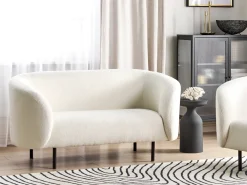 Sofa 2 personers LOEN Boucle Hvid