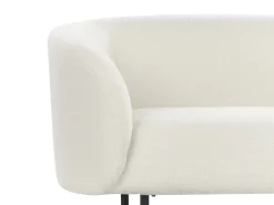 Sofa 2 personers LOEN Boucle Hvid