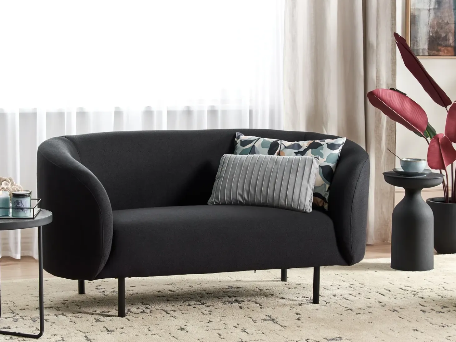 Sofa 2 personers LOEN Sort