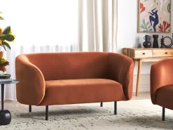 Sofa 2 personers LOEN Velour Orange