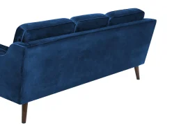 Sofa 3 personers LOKKA Velour Navy Blå