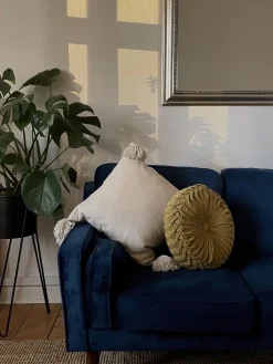 Sofa 3 personers LOKKA Velour Navy Blå