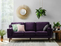 Sofa 3 personers LOKKA Velour Purpur