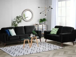 Sofa 3 personers LOKKA Velour Sort
