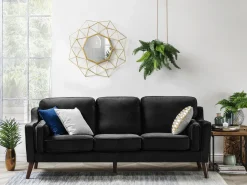 Sofa 3 personers LOKKA Velour Sort