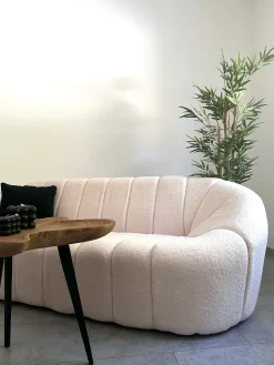 Sofa 3 personers LOMMA Boucle Hvid