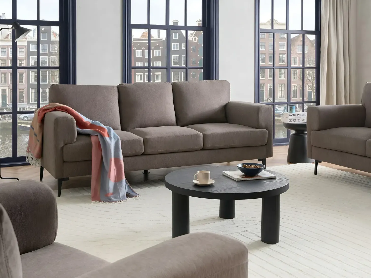 Sofa 3 personers LOUSTO Brun