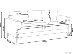 Sofa 3 personers LOUSTO Brun