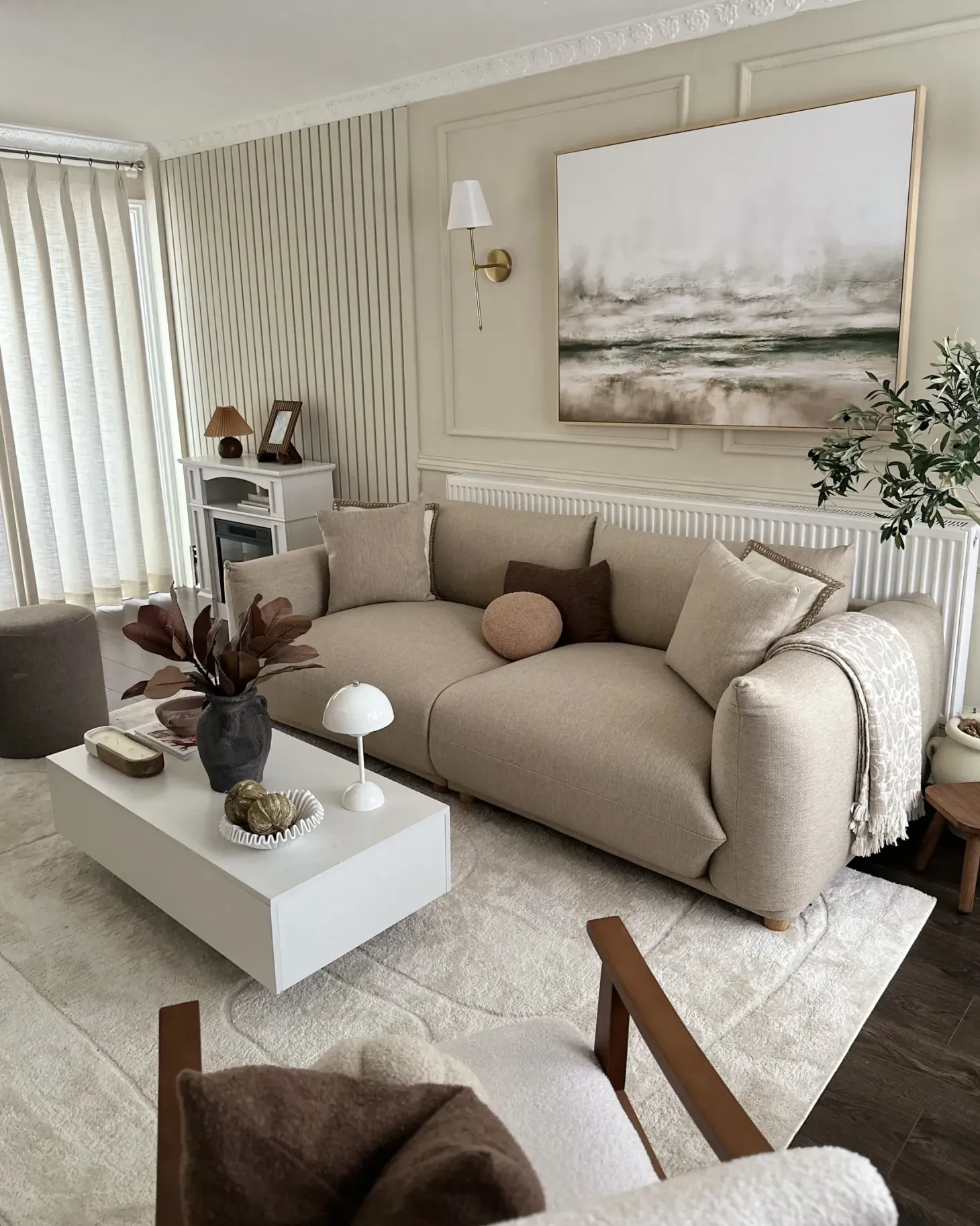 Sofa 3 personers LUVOS Lys Beige
