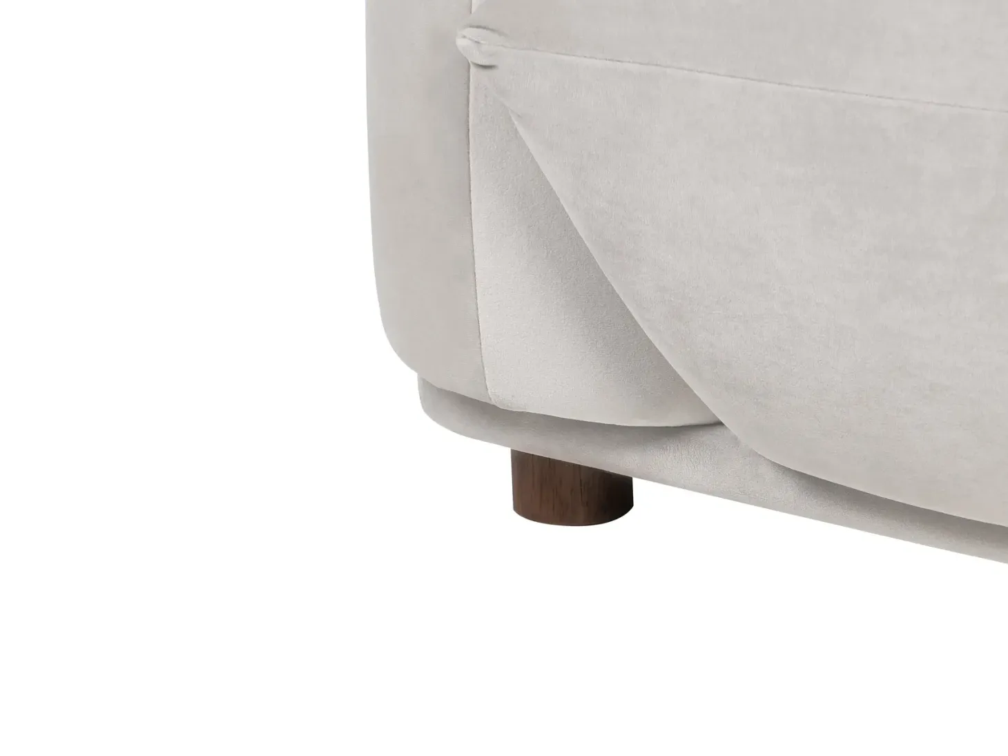 Sofa 3 personers LUVOS Velour Brungrå